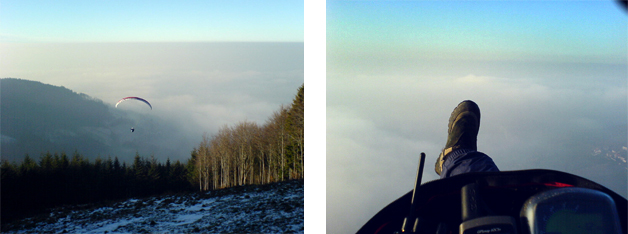 Start über den Wolken